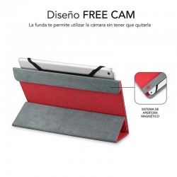 FUNDA RIGIDA SUBBLIM FREECAM PARA TABLETS 10.1 RED