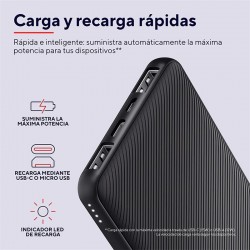 POWERBANK TRUST PRIMO SLIM 10000MAH 2A USB + USB-C + MICRO-USB ECO BLACK