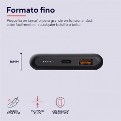 POWERBANK TRUST REDOH 10000MAH USB-A + X2 USB-C BLACK