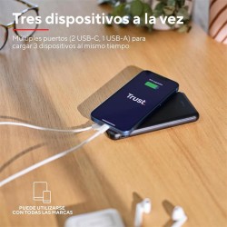 POWERBANK TRUST REDOH 20000MAH USB-A + X2 USB-C BLACK