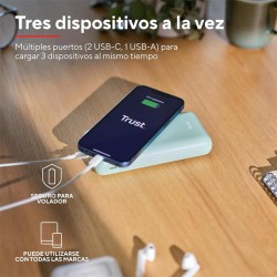 POWERBANK TRUST REDOH 20000MAH USB-A + X2 USB-C GREEN