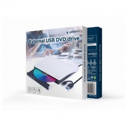 REGRABADORA EXTERNA DVD GEMBIRD DUAL USB 3.1 + USB-C SILVER