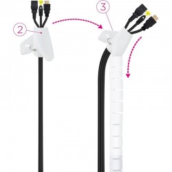 ORGANIZADOR DE CABLE NANOCABLE FLEXIBLE 25MM 3M WHITE