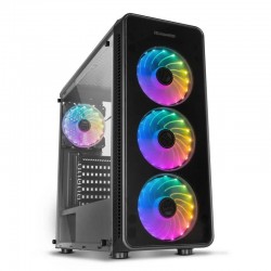 CAJA ORDENADOR GAMING NOX HUMMER TGX RAINBOW ATX RGB BLACK