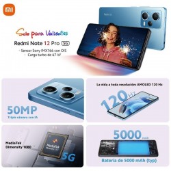 SMARTPHONE XIAOMI REDMI NOTE 12 PRO 6.67 FHD+ 8GB/256GB/50MP/5G BLUE