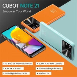 SMARTPHONE CUBOT NOTE 21 6.56 90HZ 6GB/128GB/4G 50MPX 5200MAH ORANGE