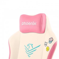 SILLA GAMING PHOENIX NOVA CUERO CREAM EDITION WHITE/PINK