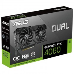 TARJETA DE VIDEO NVIDIA ASUS RTX4060 DUAL OC EDITION 8GB GDRR6 PCIE 4.0