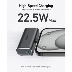 POWERBANK ANKER NANO 5000MAH 22.5W USB-C BLACK