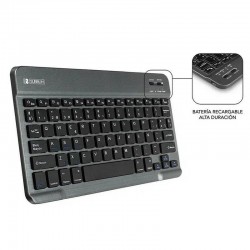 FUNDA + TECLADO SUBBLIM KEYTAB PRO BT PARA TABLETS 10.1-10.8 GREY