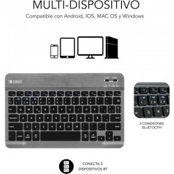 FUNDA SUBBLIM CON TECLADO KEYTAB PRO BT X210 GALAXY A9+ BLACK