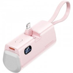 POWERBANK VENTION 4800MAH 2XUSB-C + LIGHTNING PLEGABLE 22.5W ROSE