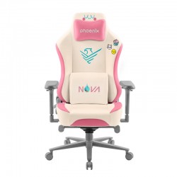 SILLA GAMING PHOENIX NOVA CUERO CREAM EDITION WHITE/PINK