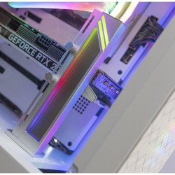 SOPORTE MARS GAMING PARA TARJETA DE VIDEO MAGNETICO RGB SILVER
