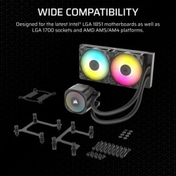REFRIGERACION LIQUIDA CPU CORSAIR NAUTILUS 240MM ARGB BLACK