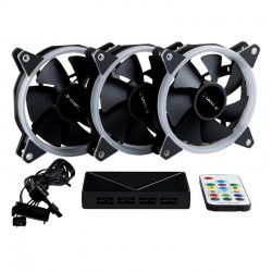 PACK 3 VENTILADORES 12CM UNYKACH CANDY 30 ARGB + CONTROLADORA