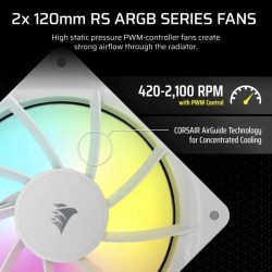 REFRIGERACION LIQUIDA CPU CORSAIR NAUTILUS 240MM ARGB WHITE
