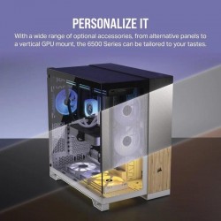 CAJA ORDENADOR GAMING CORSAIR 6500D AIRFLOW CRISTAL TEMPLADO WHITE