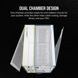 CAJA ORDENADOR GAMING CORSAIR 6500D AIRFLOW CRISTAL TEMPLADO WHITE