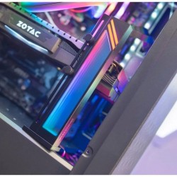 SOPORTE MARS GAMING PARA TARJETA DE VIDEO MAGNETICO RGB BLACK