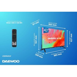 TELEVISOR DAEWOO 43 LED 4K UHD USB SMART TV WIFI BLUETOOTH HOTEL
