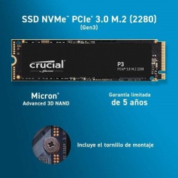 DISCO DURO SSD CRUCIAL P3 2TB M2 NVME PCIE M.2 2280
