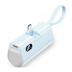 POWERBANK VENTION 4800MAH 2XUSB-C + LIGHTNING 22.5W USB-C PLEGABLE BLUE