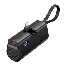 POWERBANK VENTION 4800MAH USB-C + LIGHTNING PLEGABLE 22.5W BLACK