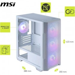 CAJA ORDENADOR GAMING MSI MAG FORGE M100R MATX ARGB WHITE