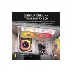 REFRIGERACION LIQUIDA CPU CORSAIR ICUELINK TITAN 240 RX 240MM RGB LCD WHITE