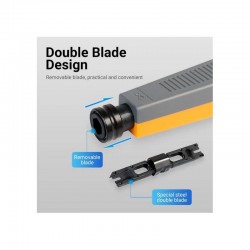 INSERTADORA VENTION TIPO 110 RJ45 RJ11 GREY/ORANGE