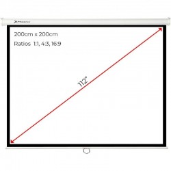 PANTALLA PROYECCION PHOENIX PARED Y TECHO MANUAL 112 200X200