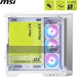 CAJA ORDENADOR GAMING MSI MAG PANO 100R PZ MATX RGB WHITE
