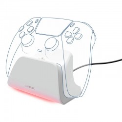 BASE DE CARGA TRUST GXT 255W PARA MANDO PS5 RGB WHITE